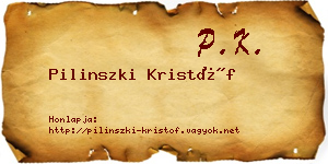 Pilinszki Kristóf névjegykártya